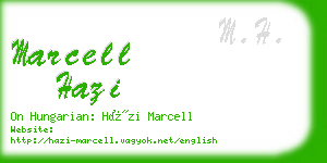 marcell hazi business card